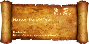 Matos Renáta névjegykártya